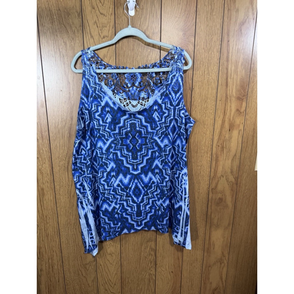 LN Avenue Woman's Plus Size Long Blouse Size 18/20 Sleeveless Tank Top Shirt